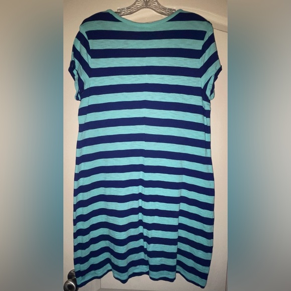 BRAND NEW GAP T-SHIRT DRESS - BLUE + AQUA - Picture 2 of 5
